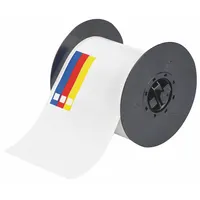 Pre-Cut Label Stock Roll: No Legend, Color Bar, 4 in x 6 1/4 in, 100 ft, Vinyl, Indoor/Outdoor (MPN B30-263-595-CB)