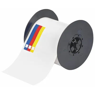 BRADY Pre-Cut Label Stock Roll: No Legend, Color Bar, 4 in x 6 1/4 in, 100 ft - Brady Right-To-Know Color Bar & Blank Text Area Precut Label Rolls