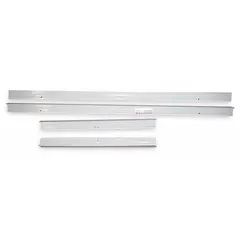 Recessed mounting frame for electric wall and ceiling heaters. Designed for use with model 54UD19. Includes four frames and four corners. Outside dimensions: 48 in height x 24 in width. White finish.