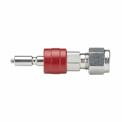 PARKER Nipple: 1/4 in Coupling Size, A-Lok Tube End, A-Lok Tube End - CPI Series Hydraulic Quick-Connect Coupling Plugs