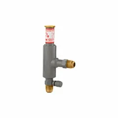 Adjustable open on inlet rise valve for head pressure control in refrigeration systems. Features 7/8 in female sweat connections on both condenser and receiver ports. Pressure range 30 psi to 100 psi. For use with R-407C refrigerant.