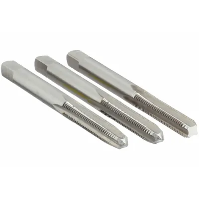 WIDIA GTD Three-Piece Hand Tap Set, M6x1 Metric, D5, 4 Flute, High Speed Steel - Three-Piece Hand Tap Sets