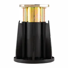 Carbon steel wet-set anchor for embedding into wet concrete before curing. Provides a 3/4"-10 threaded connection point for securing steel decking, machinery bases, or guardrails. Black finish. 50 anchors per pack.