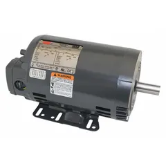 This 2 hp, 1745 RPM, three-phase AC motor features a C-face with rigid base mounting for direct coupling to pumps, gearboxes, and other driven equipment. The open drip-proof (ODP) enclosure is suitable for clean, dry environments where falling liquids are not present. It operates on 230/460V AC at 60 Hz, drawing 7.6/3.8 A full load current.