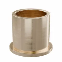 This lubricated general purpose metallic flanged sleeve bearing is made from SAE 841 bronze. It supports radial loads and axial thrust in rotating or oscillating shaft applications such as conveyors, pumps, and gearboxes. The self-lubricating material enables maintenance-free operation within a temperature range of -35°F to 300°F. Sold in a pack of 5.
