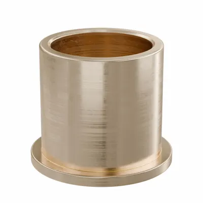 OILITE Flanged Sleeve Bearing: Bronze, SAE 841, 18 mm Bore, 22 mm OD, 22 mm Lg - Lubricated General Purpose Metallic Flanged Sleeve Bearings