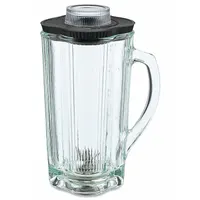 WARING COMMERCIAL Blender Container with Lid and Blade: 40 oz Container Capacity, Black/Clear, Glass (MPN CAC32)
