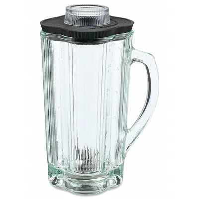 WARING COMMERCIAL Blender Container with Lid and Blade: 40 oz Container Capacity, Black/Clear - Blender Containers with Blade & Lid