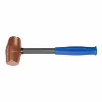Mallet: Steel Handle, 4 lb Head Wt, 2 in Dia, 4 1/4 in Head Lg, 14 in Overall Lg (MPN AM4CUCG)