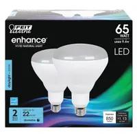 FEIT ELECTRIC Compact LED Bulb: LED, BR40, Medium Screw (E26), 9.4 W Watt, 5000K, Frosted, 120V AC (MPN BR40DM/950CA/2)