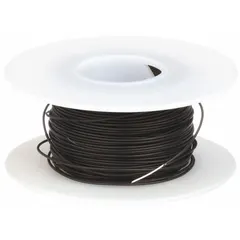 Spooled wrapping wire with 28 AWG conductor, black PVDF insulation, and KSW jacket for easier stripping. UL 1422 listed. Suitable for wire wrapping connections in electronic assemblies, prototyping, and telecommunications equipment.