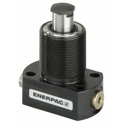 ENERPAC Hydraulic Work Support: 2,500 lbf Max. Support Force, 3/8 in Stroke Lg - Lower Flange Mount Work Supports