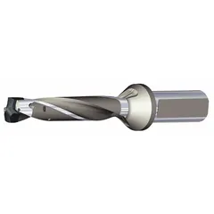 Modular drill tip for general drilling applications in metalworking and industrial manufacturing. Part of WIDIA's modular drill system, designed for use with compatible drill bodies to provide precise hole-making with replaceable cutting edges.