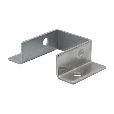 HADRIAN Headrail Wall Bracket: Chrome Zamac, Chrome-Plated, 2 1/2 in Overall Ht - Brackets, Alcove Clips & Channels for Bathroom Partitions