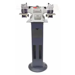 This Dayton variable-speed pedestal grinder is equipped with a 1/2 hp motor operating at 3600 RPM and accepts wheels up to 6 inches in diameter. It runs on 115/240V power and is suited for sharpening, deburring, and shaping metal parts in maintenance and fabrication settings.