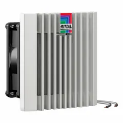 Standard square axial fan with plastic housing, 112 cfm airflow at 0.000 in static pressure. Height 12 11/16 in, depth 6 1/8 in, terminal connections, IP54 rating. Suitable for general ventilation and cooling applications in industrial environments.