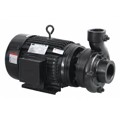 Dayton Centrifugal Pump: 15 hp, 230/460V AC, 150 ft Max Head, 3 in - Above 10 HP Straight Centrifugal Pumps