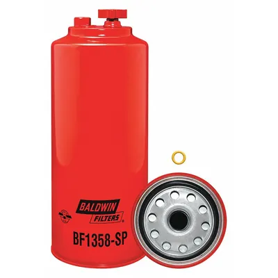 BALDWIN FILTERS Fuel Filter: Spin-On, 4 5/16 in Outside Dia, 1"-14 Thread Size, Cellulose - Spin-On Fuel Filters