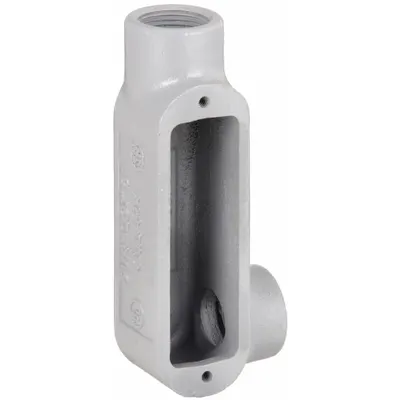HUBBELL KILLARK Conduit Outlet Body: Iron, 1 1/2 in Trade Size, LR Body, 42 cu in Body Capacity - LR - 90° Elbow Type