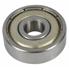 Ball bearing for use as a replacement part in pneumatic tools. Designed to reduce friction and support rotating shafts. Compatible with Part # 5ZL18G.
