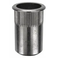 Rivet Nut: M5-0.80 Thread Size, 12.6 mm Overall Lg, 7.5 mm Insert Dia, Round, Steel, Steel, 25 PK (MPN AKS4T-580-3.3)