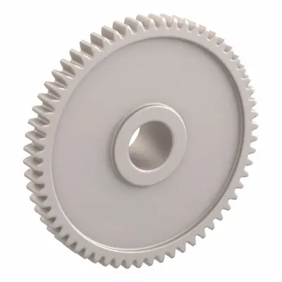 KHK GEARS Spur Gear: Module m 0.5, 60 Teeth, 6 mm Bore Dia, Duracon, 20° Pressure Angle - Metric Spur Gears with Standard Hub