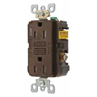 HUBBELL Receptacle: Duplex, 5-15, Brown, 125V AC, 15 A, 2 Pole / 3 Wire (MPN AFR15TR)