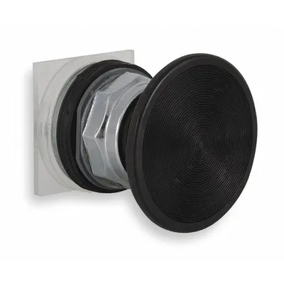SCHNEIDER Mushroom Head Push Button: Black, 30 mm Mounting Size, Metallic - Mushroom-Head Push-Button Operators