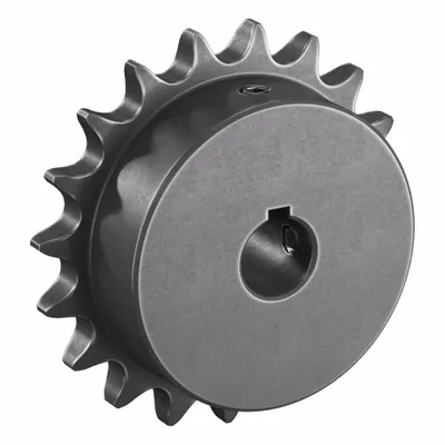 TSUBAKI Single Strand Sprocket: 40, For 1/2 in Chain Pitch, 5/8 in Bore Dia, 19 Teeth - Size 40 Fixed-Bore Roller Chain Sprockets