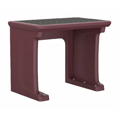 CORTECH Freestanding Desk: Burgundy, 29 in Overall Ht, 36 in Overall Wd, 24 in Overall Dp - Floor-Mount Desks with Laminate Top