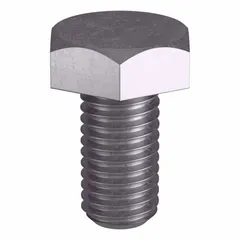 Grade B8 heavy hex bolt made from stainless steel, with 1/2"-13 thread size and 1-inch length. Plain finish. Meets ASTM A193 material quality and ASME B18.2.1 dimensional standards. Supplied in a 10-pack. Used for structural fastening in high-temperature and corrosive environments, such as securing flanges, pressure vessels, and piping systems.
