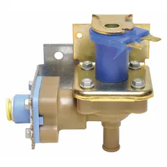This ice maker water valve controls water flow into commercial and residential ice machines, ensuring precise fill volumes for consistent ice production. It is used as a replacement part for assorted ice machine brands in foodservice, hospitality, and industrial cooling applications.