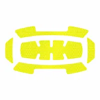 Hard Hat Label: 8 in Ht, 4 in Wd, Diamond-Grade Retroreflective, Reflective, Polypropylene, Yellow (MPN 48-73-4601)