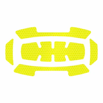 MILWAUKEE Hard Hat Label: 8 in Ht, 4 in Wd, Diamond-Grade Retroreflective, Reflective - Safety