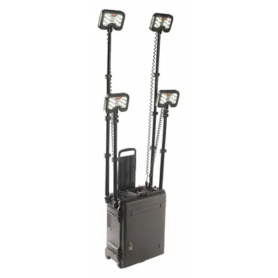PELICAN Temporary Job Site Light: LED, 5,300 lm Max Brightness, 1 No. of Brightness Levels - Wheeled-Cart Remote Area Lights
