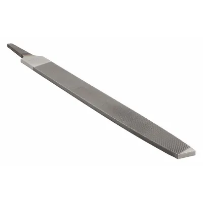 NICHOLSON Machinists File: Rectangular, Bastard Cut, 10 in Lg without Tang, 15/16 in Wd - Tapered Double-Cut Rectangular Files