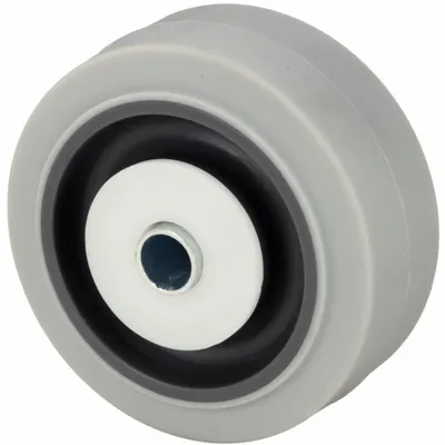 OEM Caster Wheel: 3 in Wheel Dia - Nonmarking Rubber Tread on Plastic Core Wheels