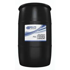 MILES LUBRICANTS SB Comp Oil Plus is a 55-gallon drum of air compressor oil with SAE Grade 20 and ISO Viscosity Grade 46. Formulated for lubricating rotary screw and reciprocating air compressors in industrial compressed air systems.