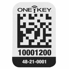 Adhesive tag for asset identification and tracking. Pack of 200 labels with adhesive backing for secure attachment to tools, equipment, or other assets. Part of the One-Key system for inventory management across job sites and facilities.