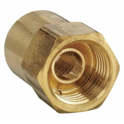 PARKER Flared Fitting Adapter: 3/8 in OD x 1/4 in Pipe Fitting Size, Flared/Threaded - Standard Brass Inverted Flare Tube Fittings