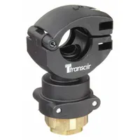 TRANSAIR Push-Fit Adapter Fitting: 1 1/2 in Pipe x 1/2 in Pipe Size, FNPT x FNPT, Polyamide, Black (MPN RA68 40N04)