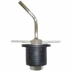 This steel pouring spout is designed for controlled transfer of cryogenic liquids from dewar tanks. With a 2-1/2 inch overall width, it fits standard tank openings and reduces spill risk during dispensing. Suitable for laboratory and industrial cryogenic applications.