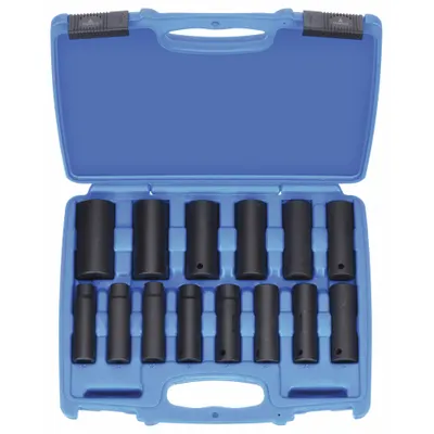 WESTWARD Impact Socket Set: 1/2 in Drive Size, Small Set (0-50 pieces) Set Size - Metric Impact Socket Sets
