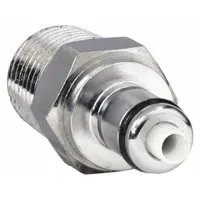 Quick Connection Insert: Insert, 1/4 in Pipe Size, Threaded, Brass, 1 7/16 in Overall Lg (MPN MCD2404)