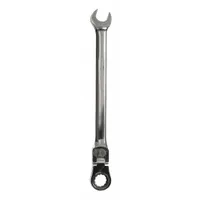 WESTWARD Combination Wrench: Alloy Steel, Chrome, 9/16 in Head Size, 8 1/2 in Overall Lg, Flex (MPN 1LCP9)