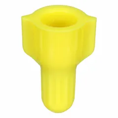 General-purpose twist-on wire connectors for splicing copper wires. Rated 600 V, accept wire sizes 18 AWG to 1 AWG. Minimum wire combination: (2) 18 AWG; maximum: (3) 12 AWG. Suitable for use in junction boxes, electrical panels, and lighting installations.