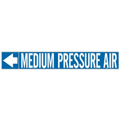 BRADY Medium Pressure Air Adhesive Pipe Marker on a Roll - Medium Pressure Air Adhesive Pipe Markers on a Roll