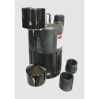 Dayton Submersible Sump Pump: 1/2 hp, 115V AC, 31.7 gpm Flow Rate @ 10' of Head - General Purpose Submersible Sump Pumps