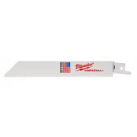 MILWAUKEE Reciprocating Saw Blade: 6 Teeth per Inch, 6 in Blade Lg, 0.05 in Blade Thick, 5 PK (MPN 49-00-5614)