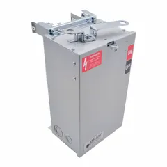 This fusible bus plug is designed for use in industrial power distribution systems, specifically to connect and protect electrical loads on GE Spectra Low-Amp Busway. It replaces obsolete SL423R/SL423RJ models, rated at 100 A and 240V with a J fuse class. Weather stripping is not included.